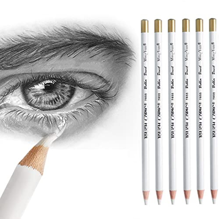 Sketching Charcoal Set - Eraser Pencils Set for Artists, Wooden