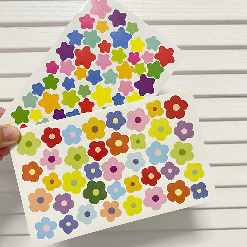 Art Craft For 3 Year Old - 10PCS Colorful Star Flower Heart Dot