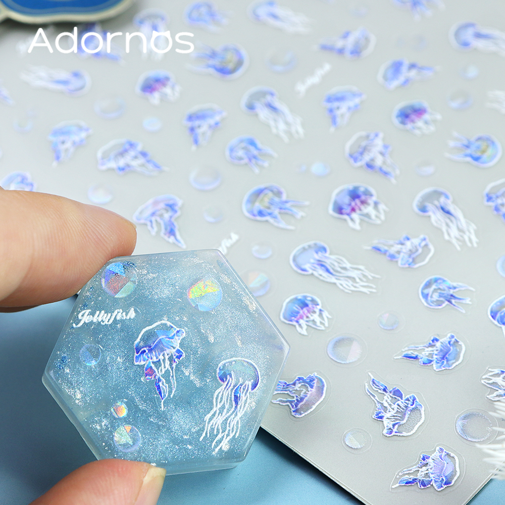 Art Craft Jellyfish - 1Sheet Jellyfish Resin Sticker Epoxy Resin