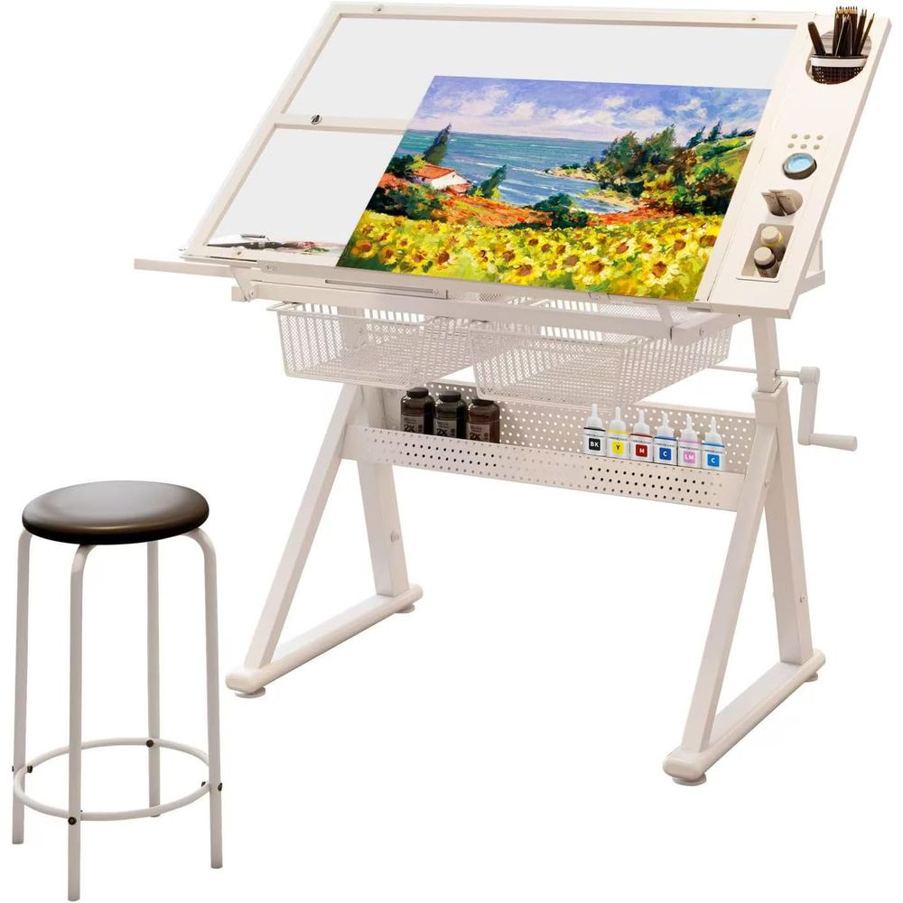 Art & Craft Jojo - Adjustable Artistic Drafting Table with Tempered