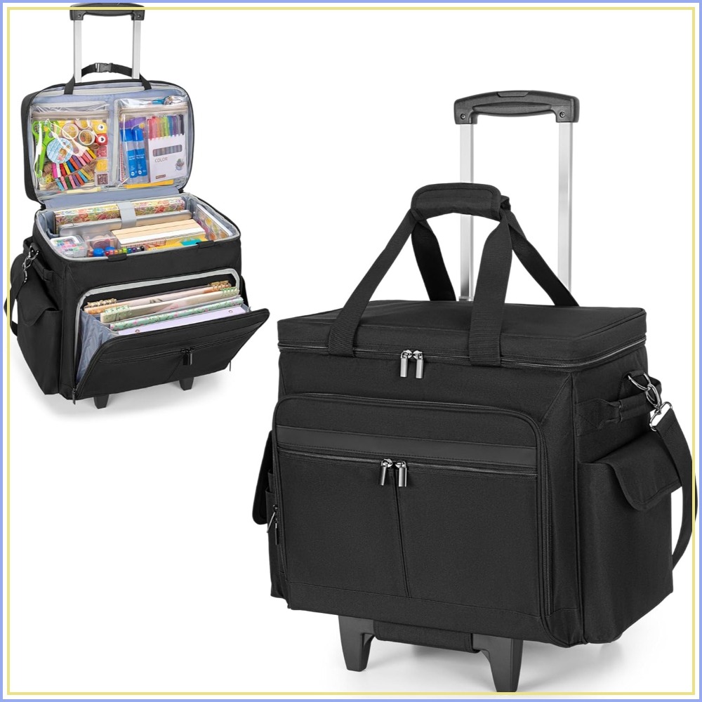 Art & Craft Jojo - Rolling Scrapbook Tote with Expandable File