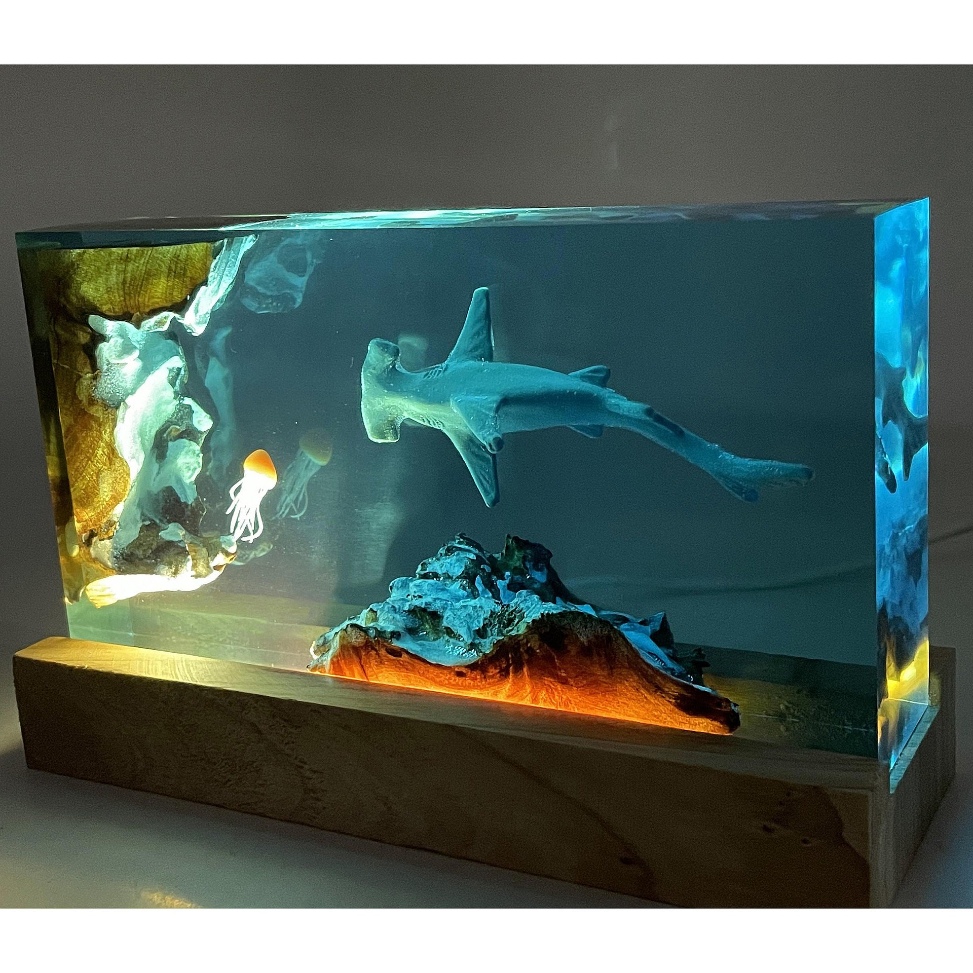 Art Craft Jellyfish - Unique Resin Lamp Shark Jellyfish Art