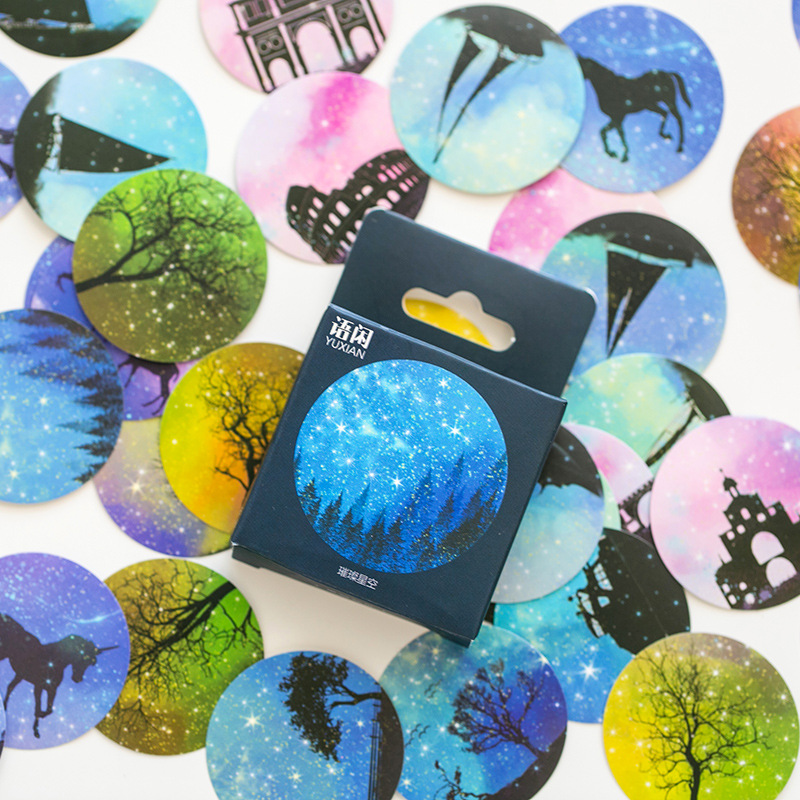 Art Craft For 3 Year Old - 50Pcs/Set Bright Starry Sky Paper Sticker