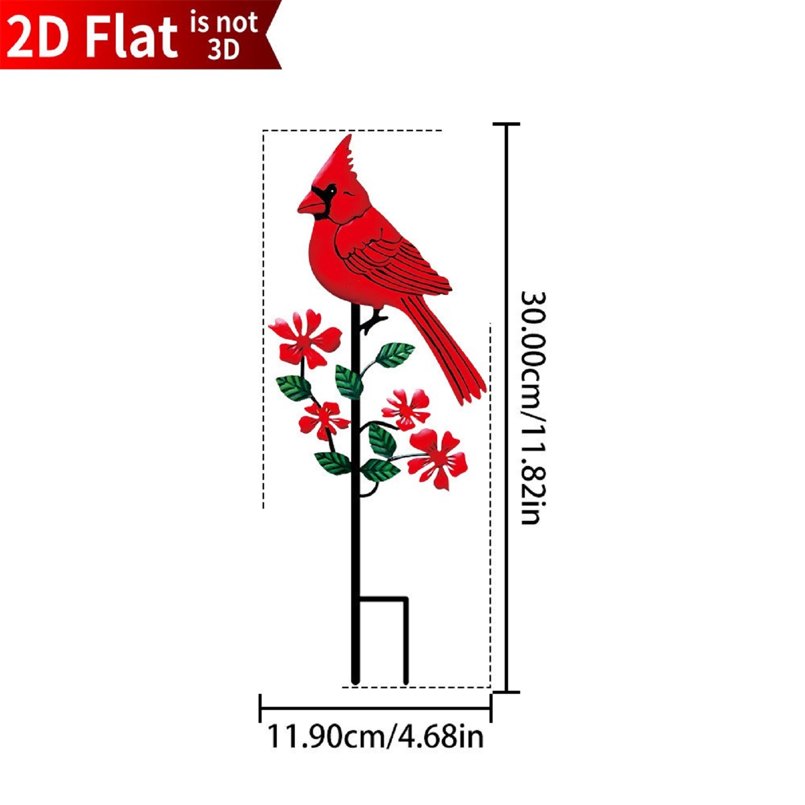 2D Flat Red Bird Design Garden - огляд і ціна Art Craft And Design