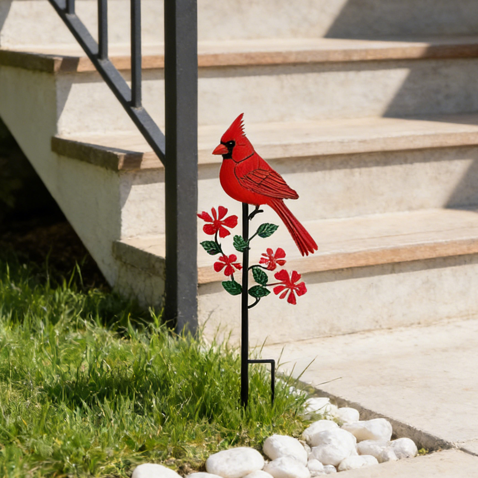 2D Flat Red Bird Design Garden - огляд і ціна Art Craft And Design