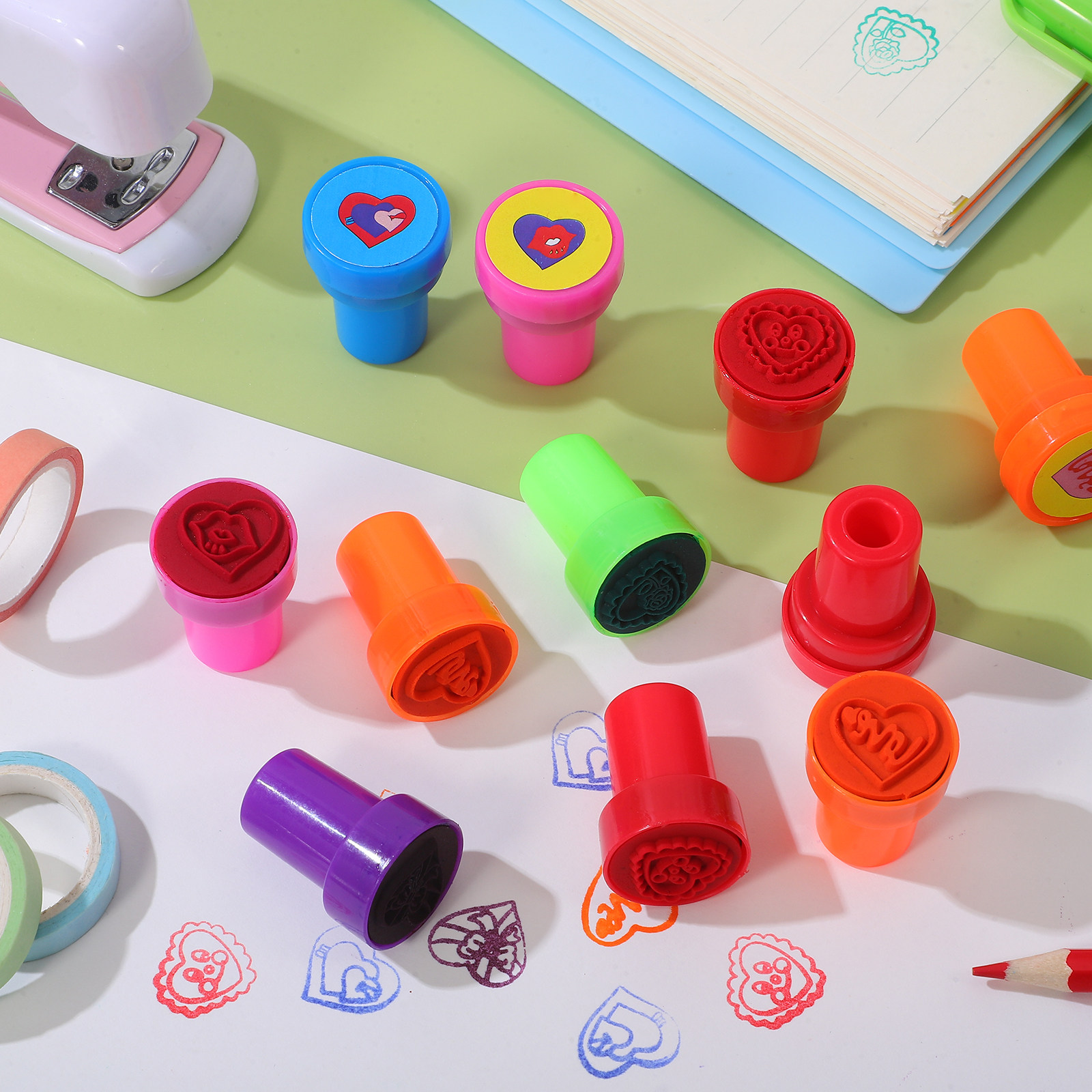 20Pcs Self Inking Heart Stamps - огляд і ціна Art Craft And Design