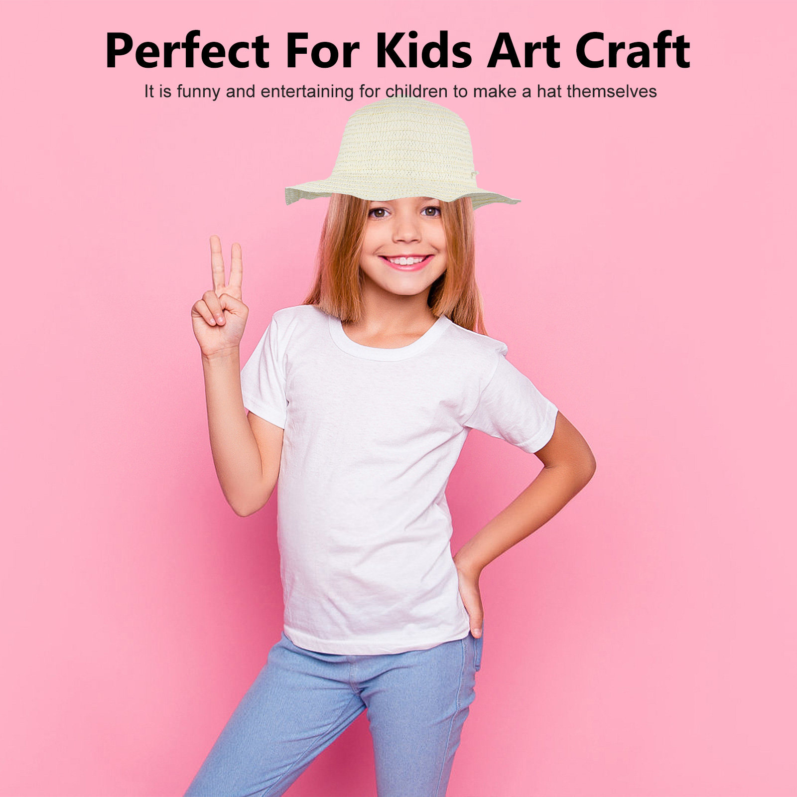 1Set DIY Straw Hat Painting Se - огляд і ціна Art Craft Hat