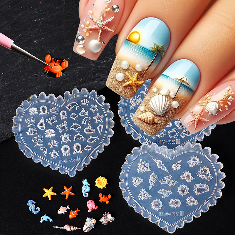 1 Piec 3D Silicone Nail Carvin - огляд і ціна Art Craft Jellyfish