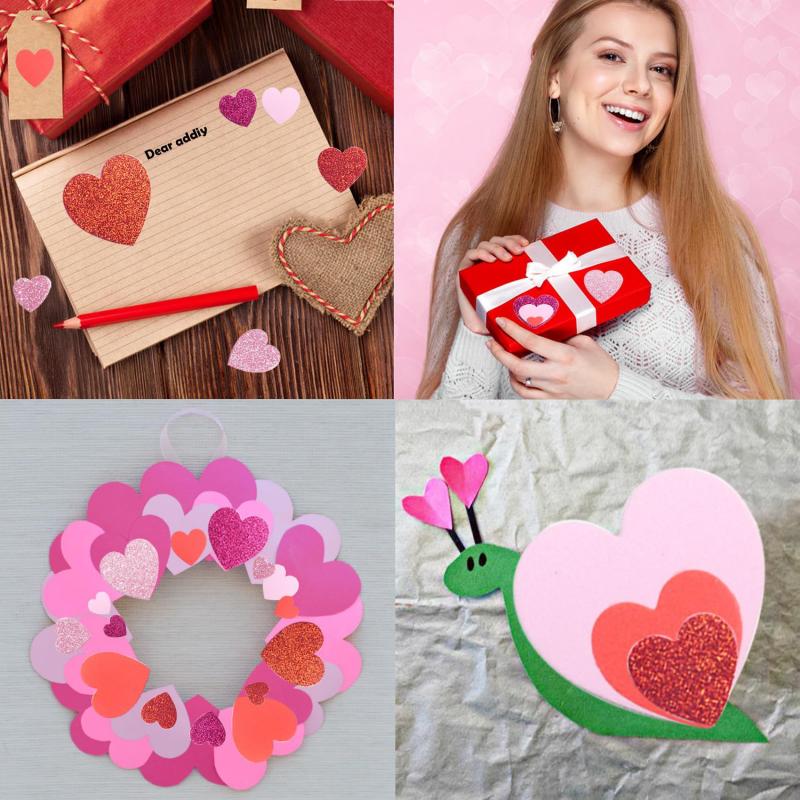 50pcs Love Heart Self Adhesive - огляд і ціна Art Craft Love