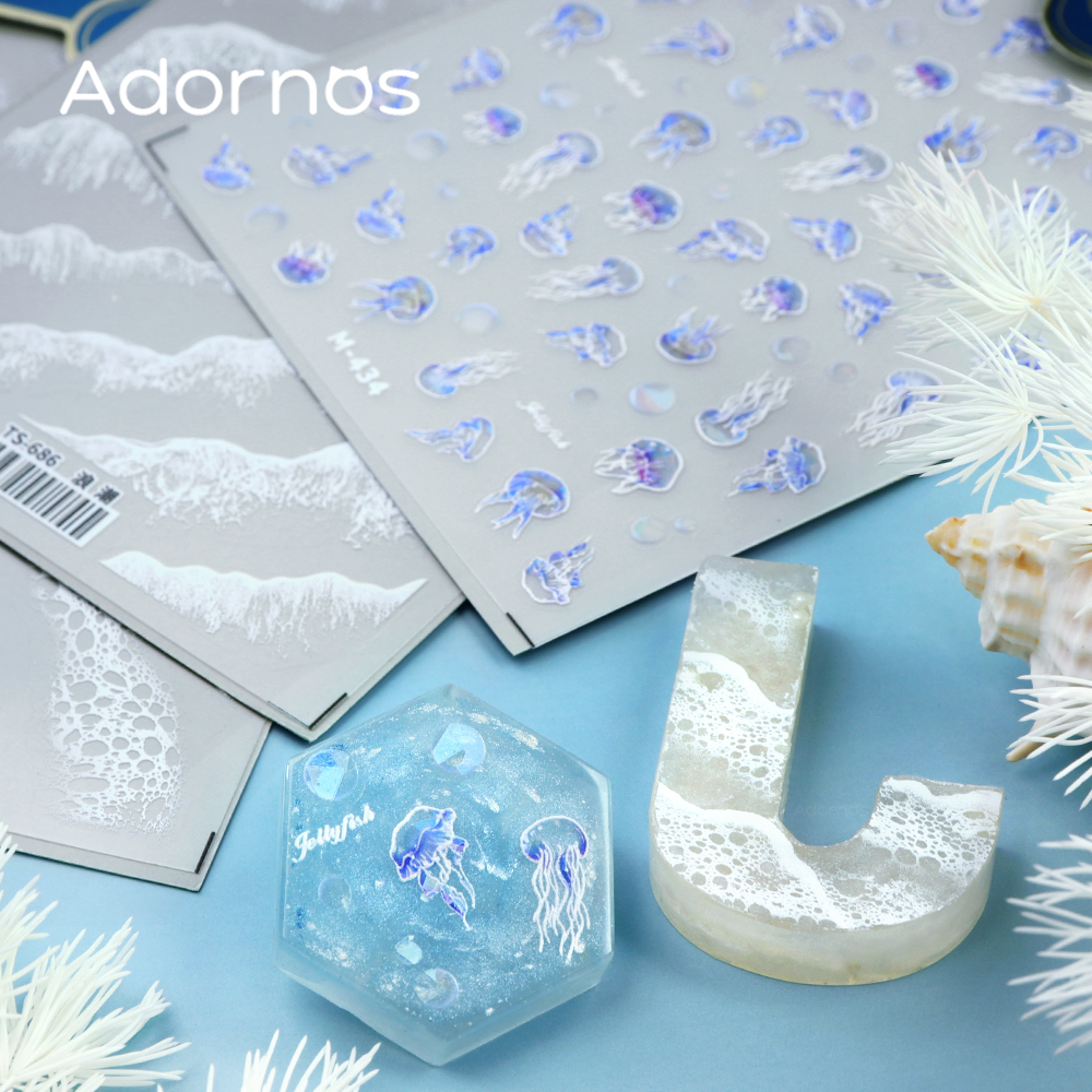 1Sheet Jellyfish Resin Sticker - огляд і ціна Art Craft Jellyfish