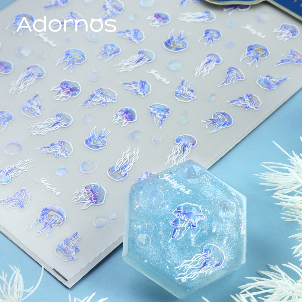 1Sheet Jellyfish Resin Sticker - огляд і ціна Art Craft Jellyfish