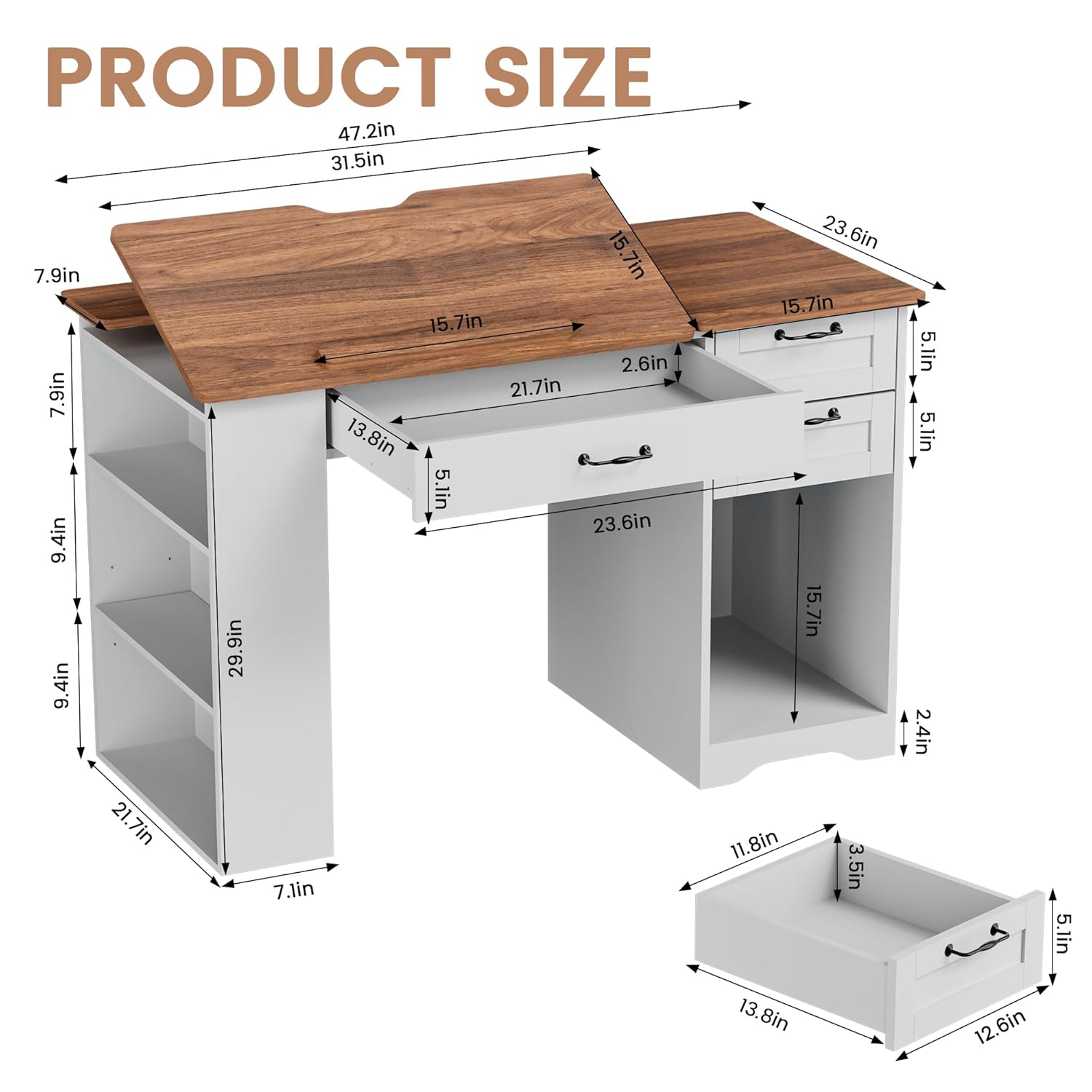 Drafting Table with Storage Ca - огляд і ціна Art & Craft Jojo