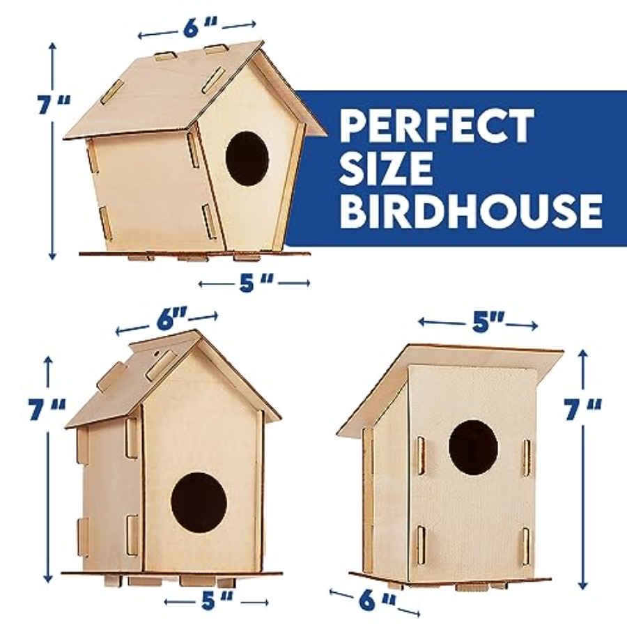 Kit - Unfinished Wood Bird Hou - огляд і ціна Art & Craft Zone
