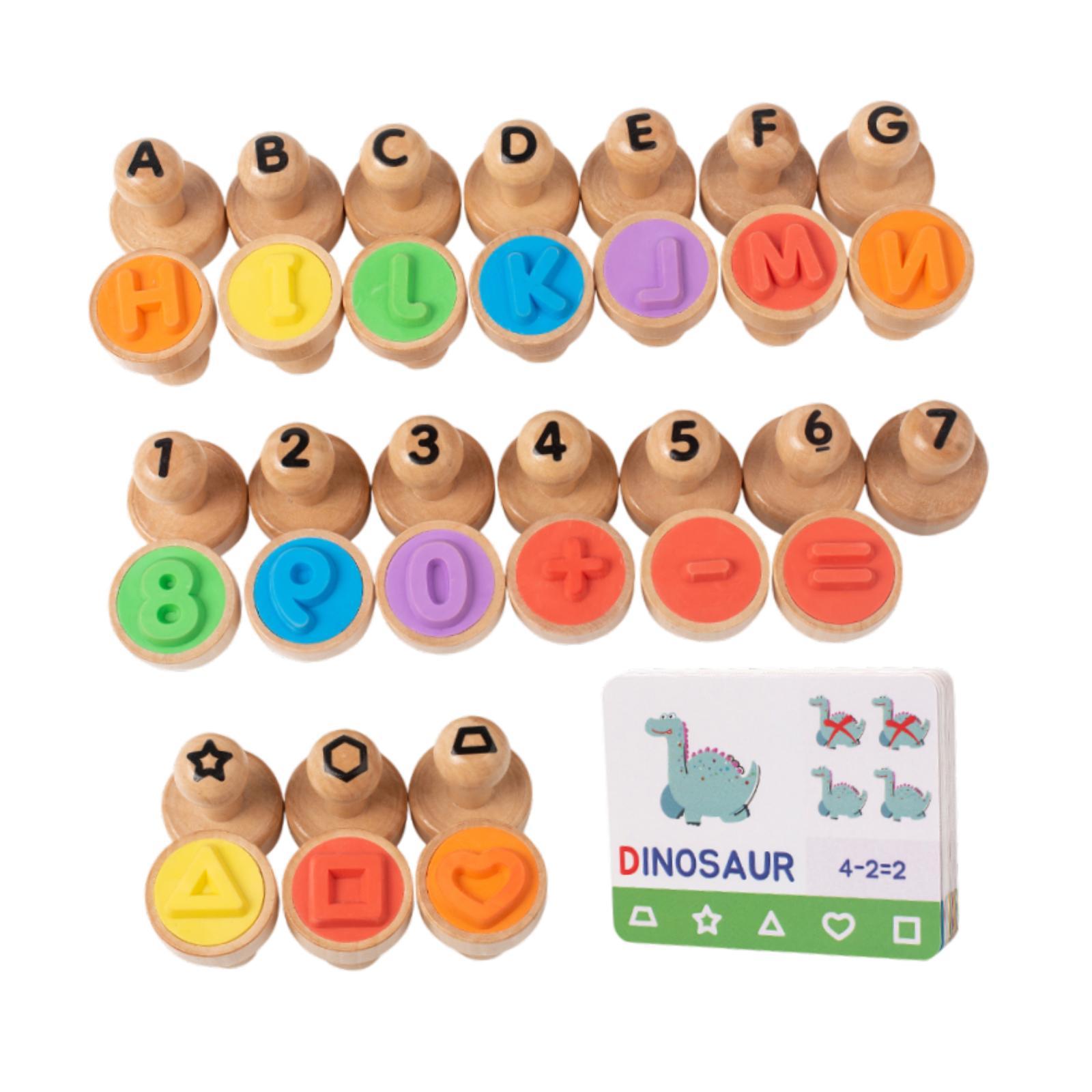 Wooden Alphabet Number Stamp E - огляд і ціна Art Craft For 3 Year Old