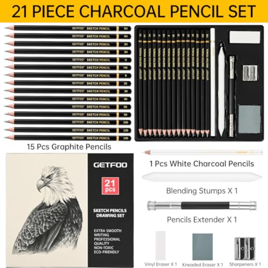 Drawing Sketching Pencil Set 2 - огляд і ціна Sketching Charcoal Set