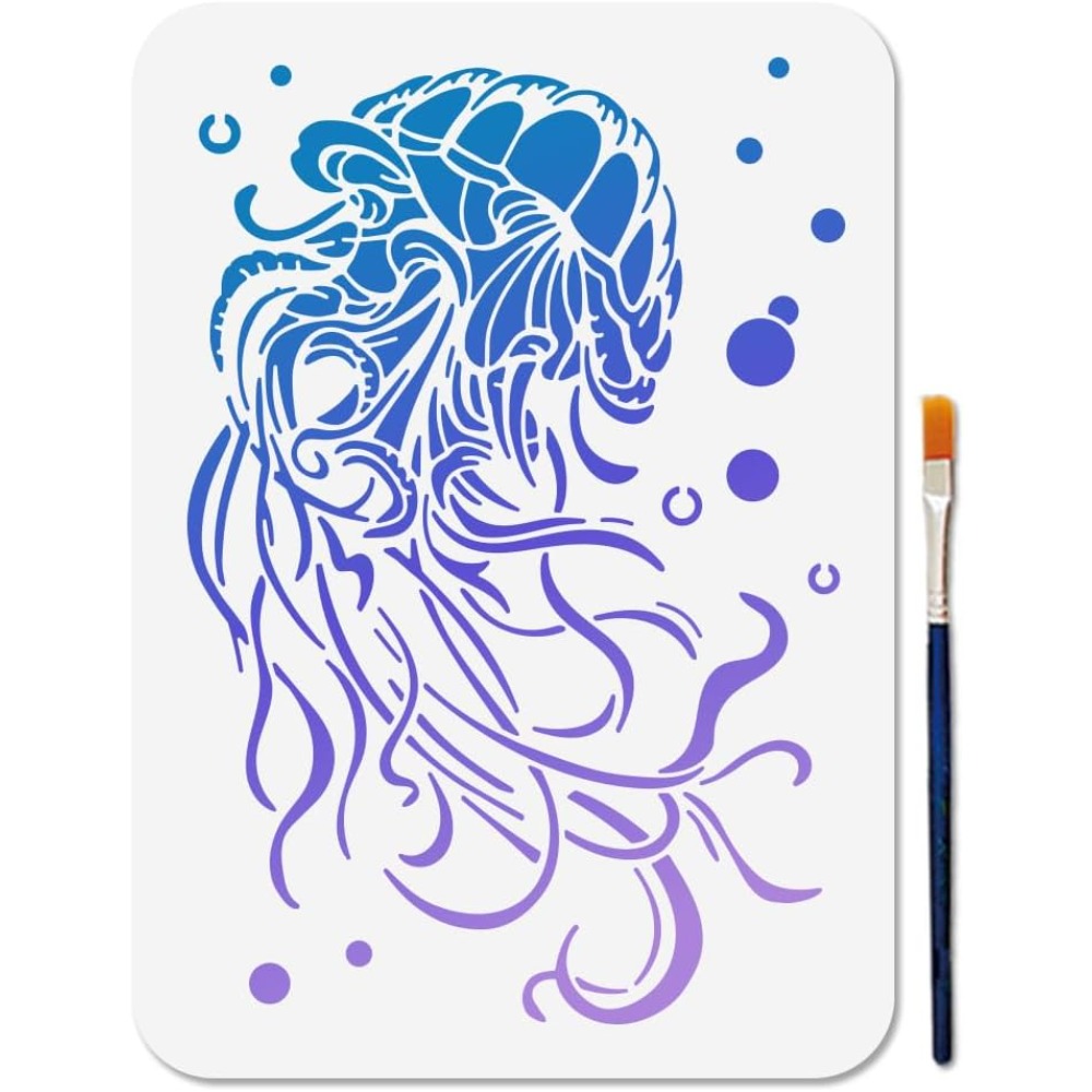 Dreamy Jellyfish Stencil Reusa - огляд і ціна Art Craft Jellyfish