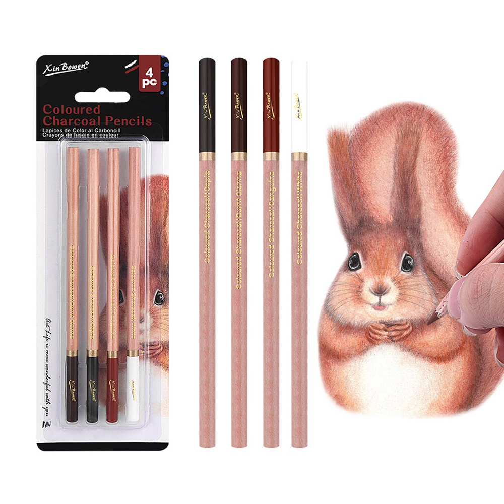 4Pcs Professional Sketch Charc - огляд і ціна Sketching Charcoal Set