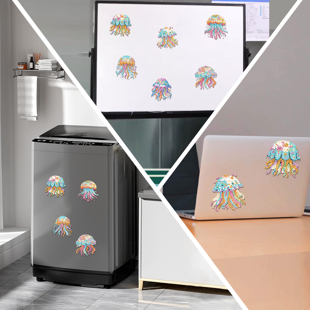 6Pcs Acrylic Jellyfish Fridge  - огляд і ціна Art Craft Jellyfish