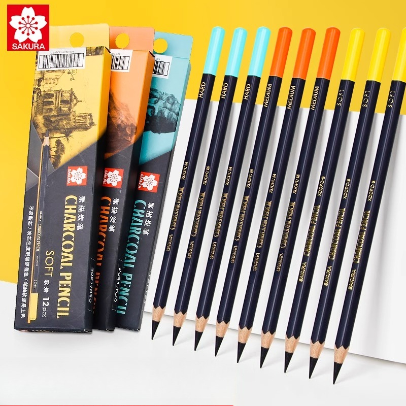 SAKURA Professional Charcoal W - огляд і ціна Sketching Charcoal Set
