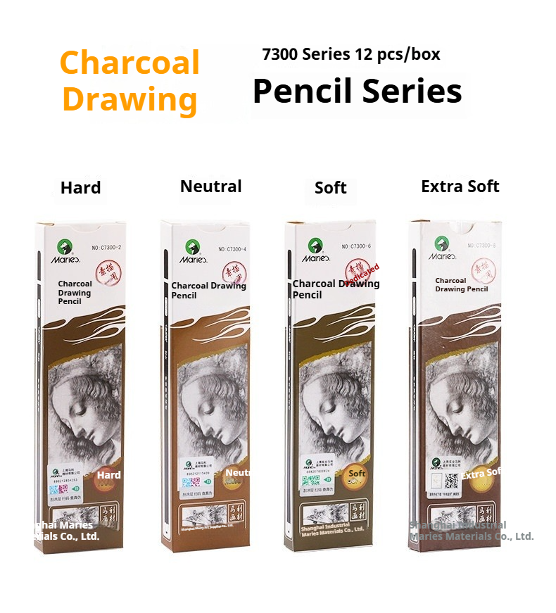 Marie's 12pcs Charcoal Pencils - огляд і ціна Sketching Charcoal Set