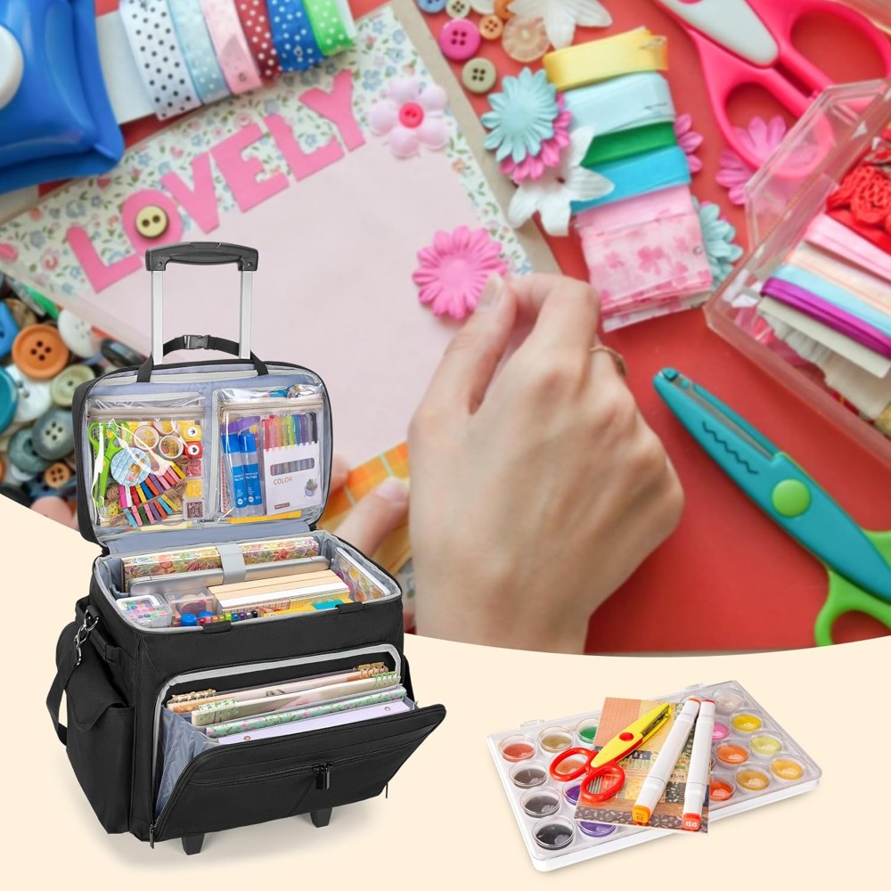 Rolling Scrapbook Tote with Ex - огляд і ціна Art & Craft Jojo