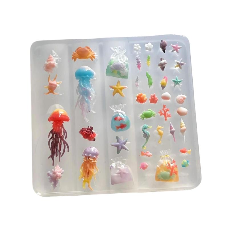 3D Ocean Series Silicone Nail  - огляд і ціна Art Craft Jellyfish
