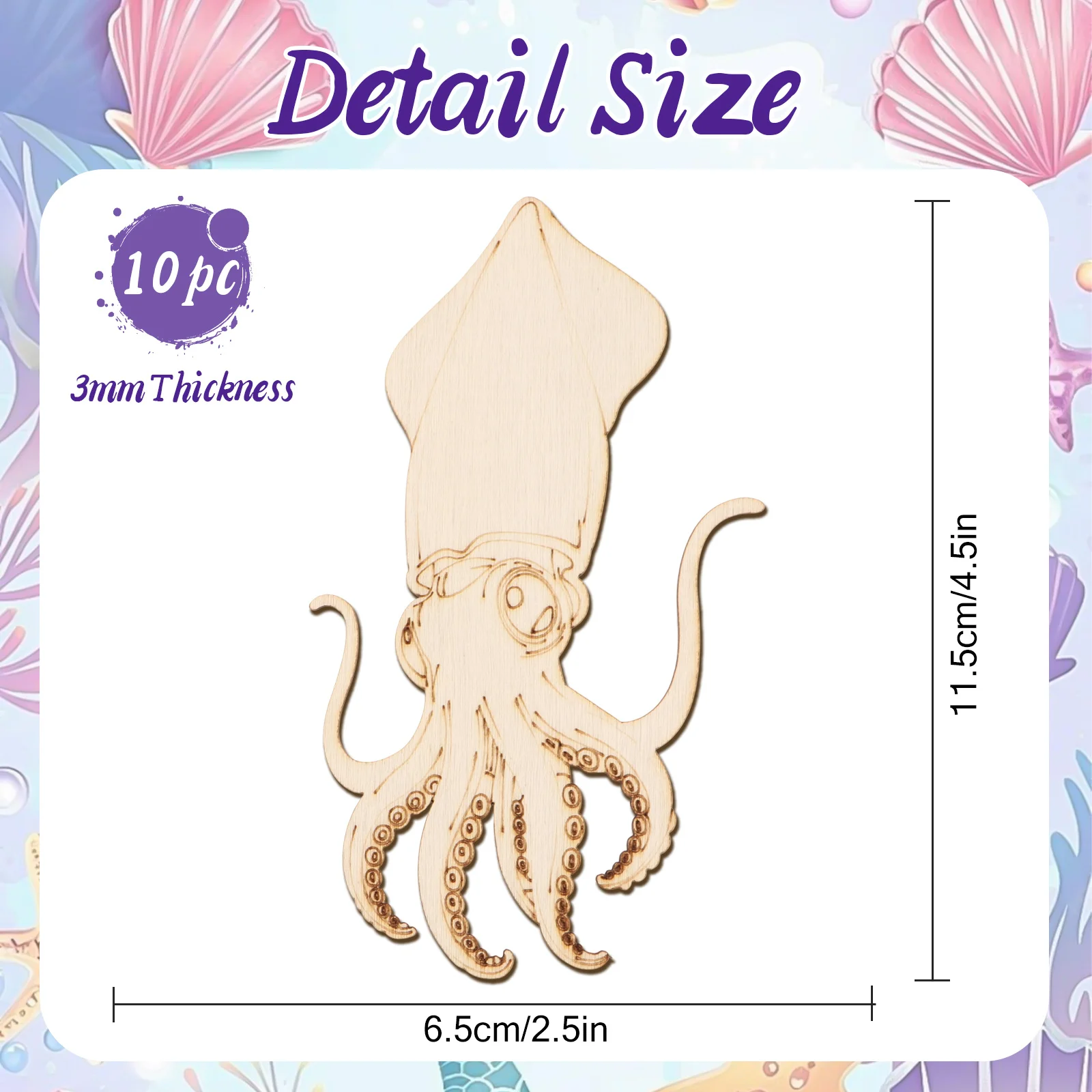 10pcs/set Unfinished Wood Craf - огляд і ціна Art & Craft Jojo
