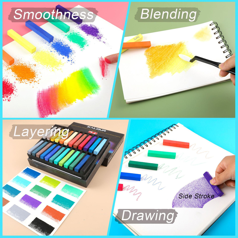 24Colors Set Soft Pastel Maste - огляд і ціна Sketching Charcoal Set