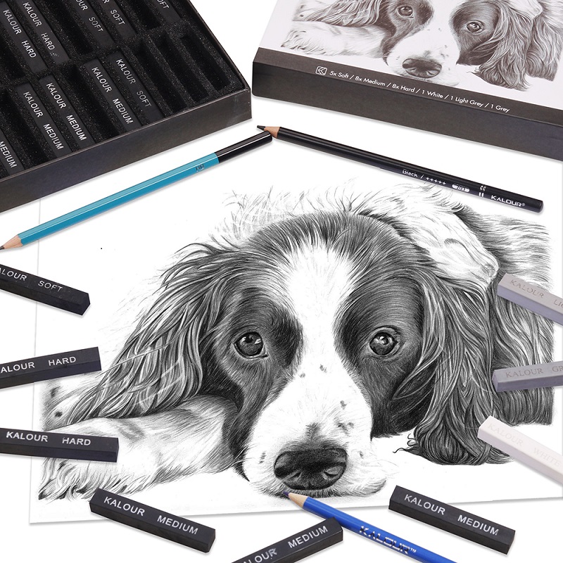 24Colors Set Soft Pastel Maste - огляд і ціна Sketching Charcoal Set