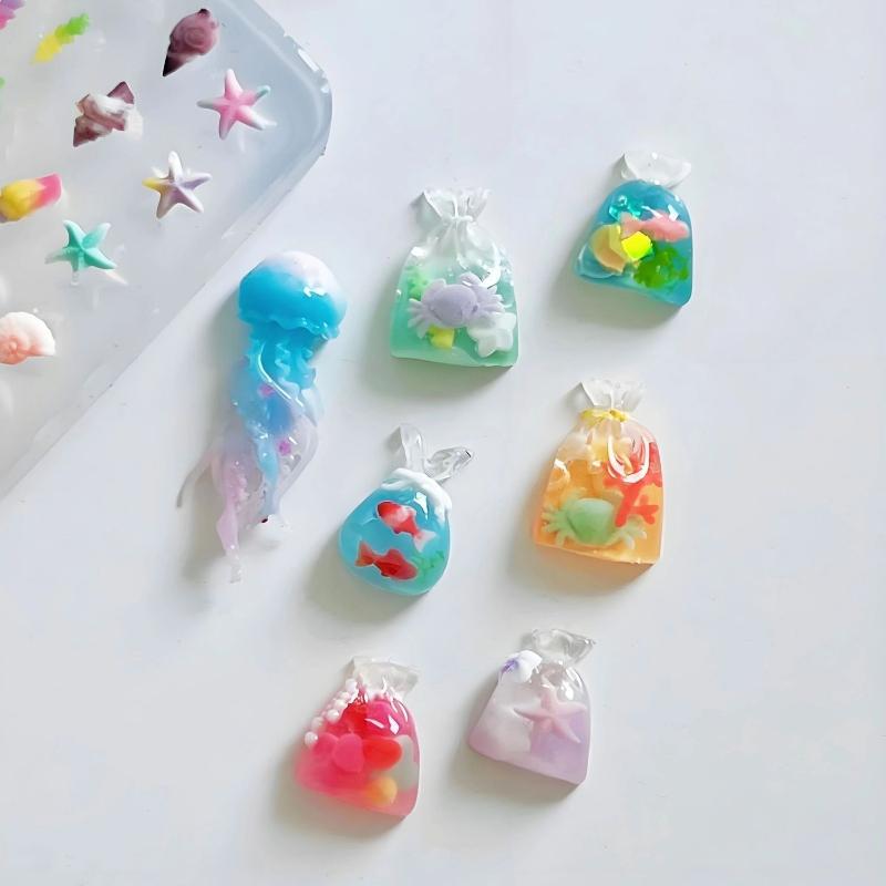3D Ocean Series Silicone Nail  - огляд і ціна Art Craft Jellyfish