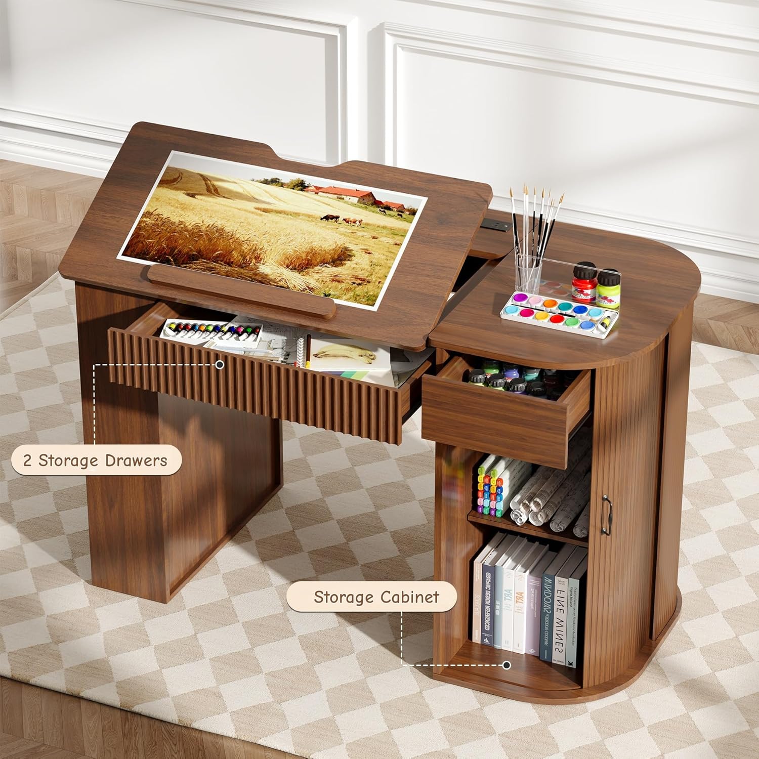 Drafting Table with Storage Ca - огляд і ціна Art & Craft Jojo