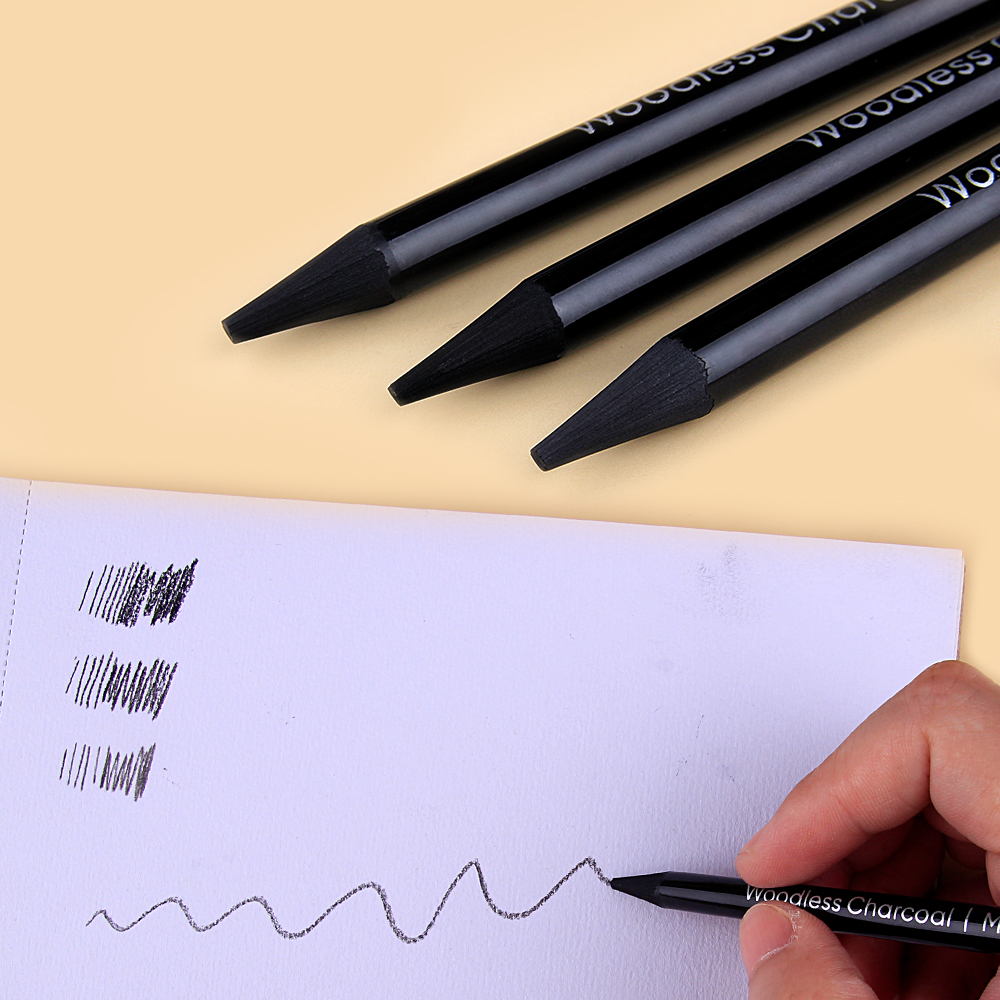 3pcs Woodless Graphite Pencils - огляд і ціна Sketching Charcoal Set