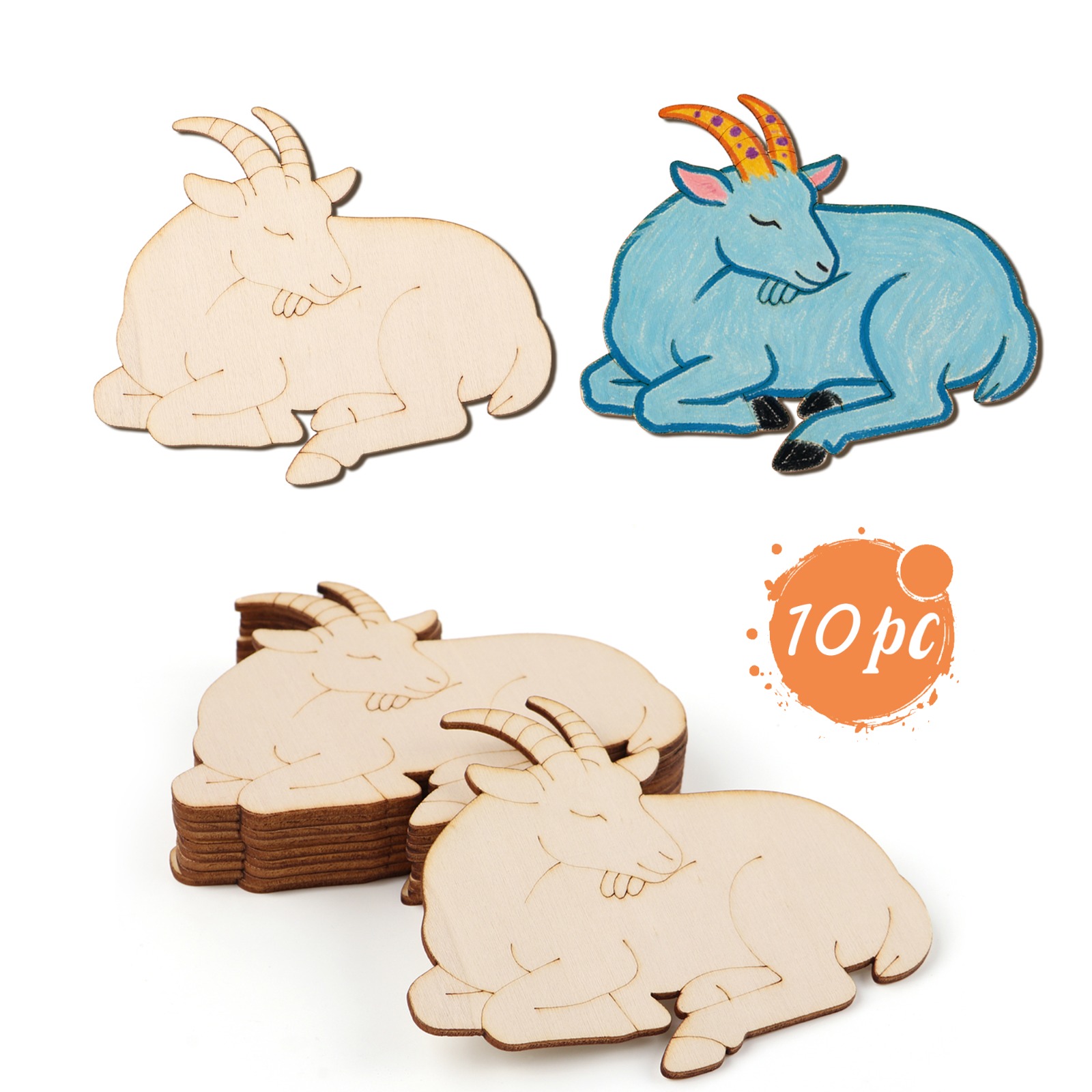 10pcs/set Unfinished Wood Shee - огляд і ціна Art & Craft Zone