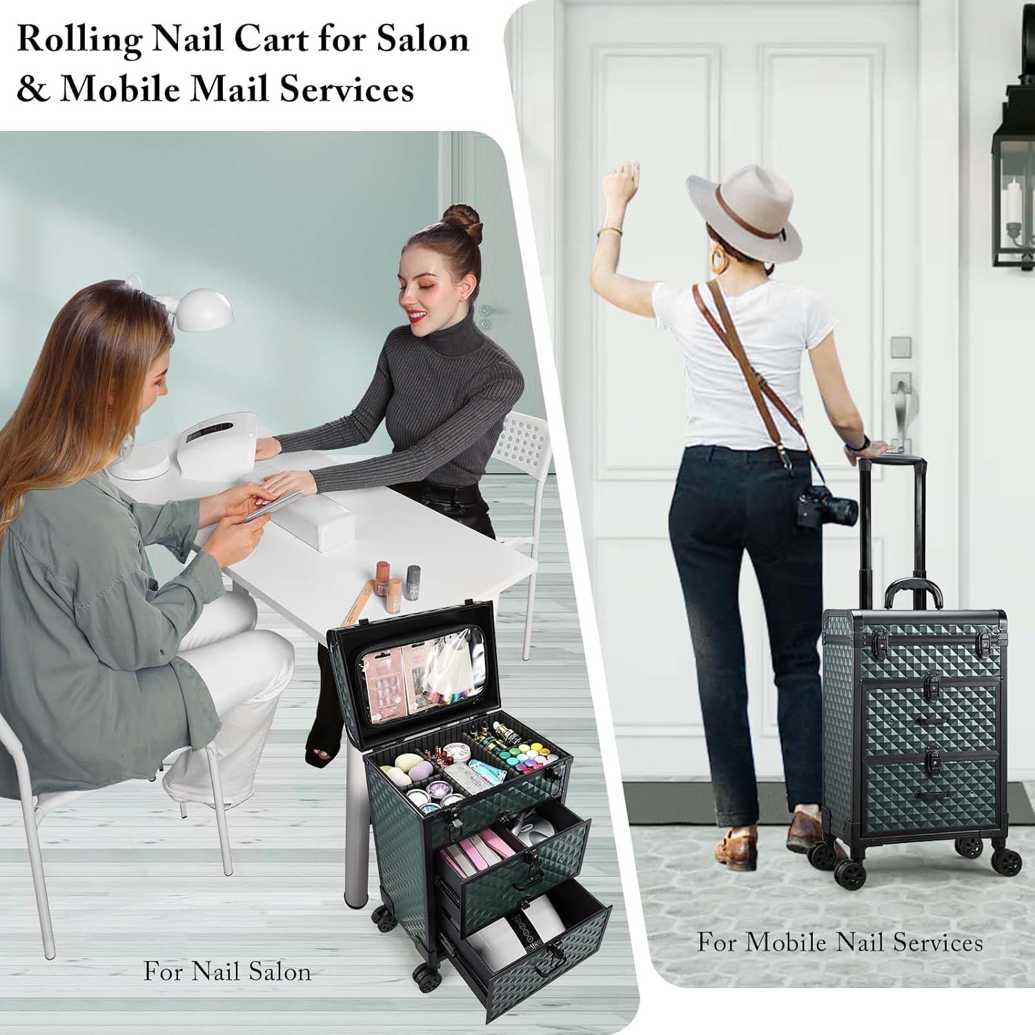 Rolling Makeup Train Case with - огляд і ціна Art & Craft Jojo