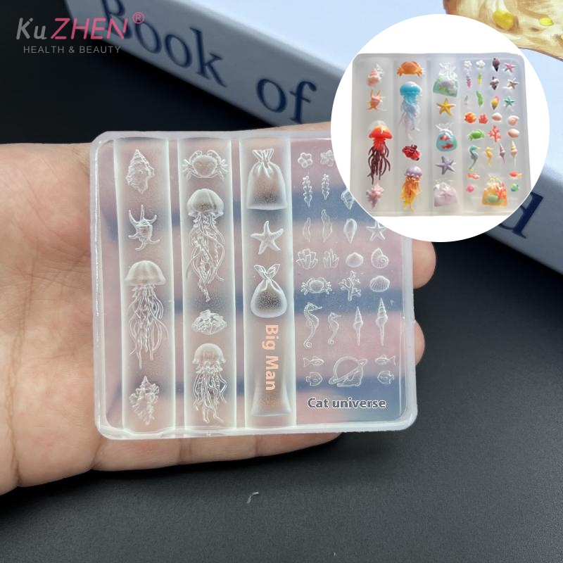 3D Ocean Series Silicone Nail  - огляд і ціна Art Craft Jellyfish