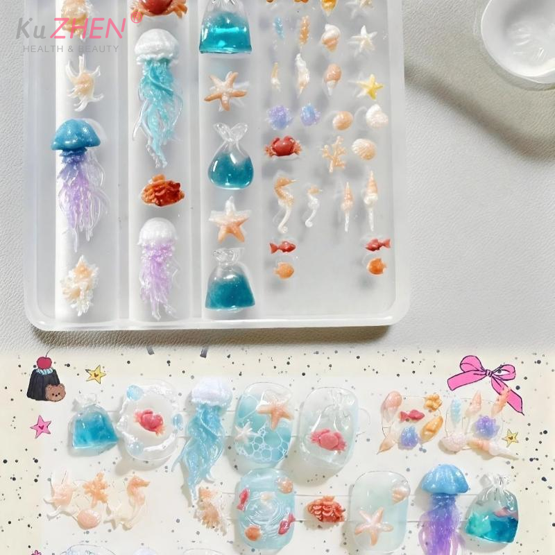 3D Ocean Series Silicone Nail  - огляд і ціна Art Craft Jellyfish