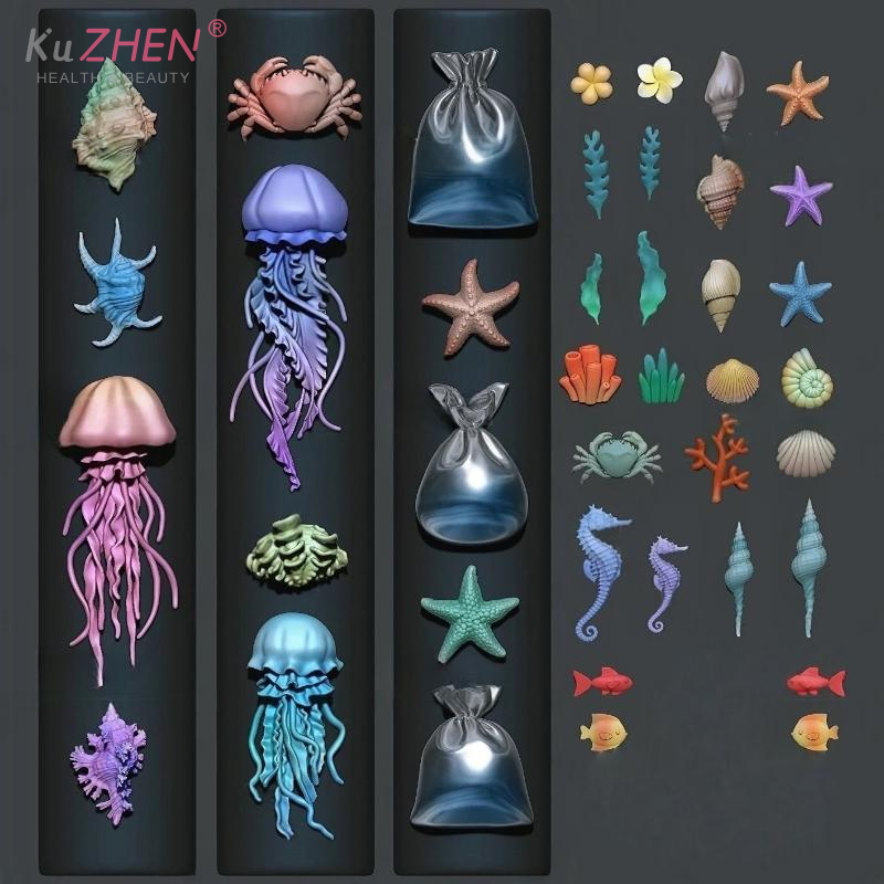 3D Ocean Series Silicone Nail  - огляд і ціна Art Craft Jellyfish