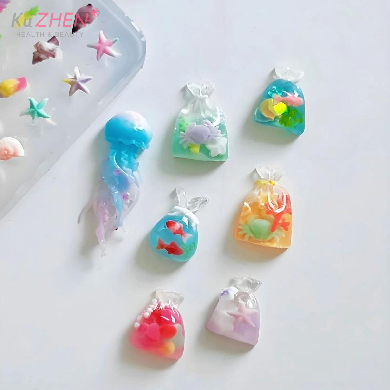 3D Ocean Series Silicone Nail  - огляд і ціна Art Craft Jellyfish